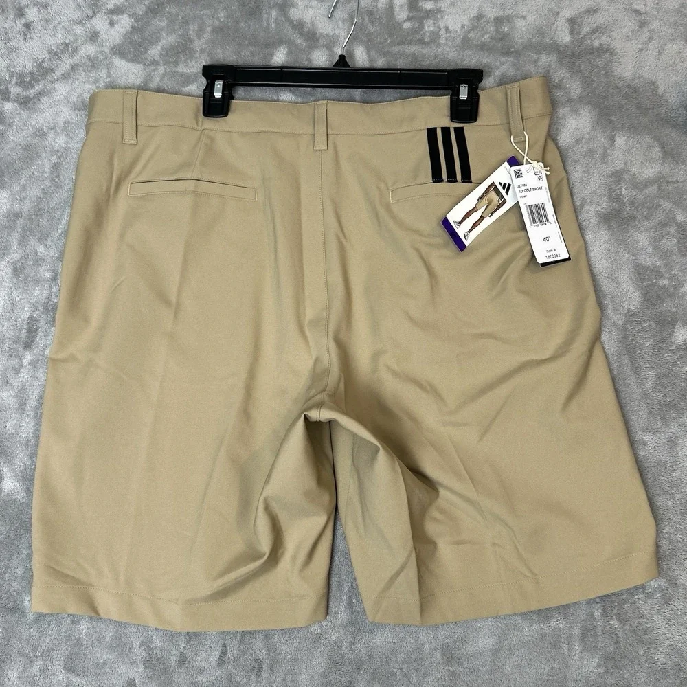 Adidas ADI Advantage Golf Shorts Brown Chino Performance Shorts Mens Size 40 NWT